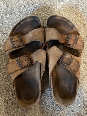 Birkenstock Arizona Soft Footbed - Leather Tan Brown Size 36
